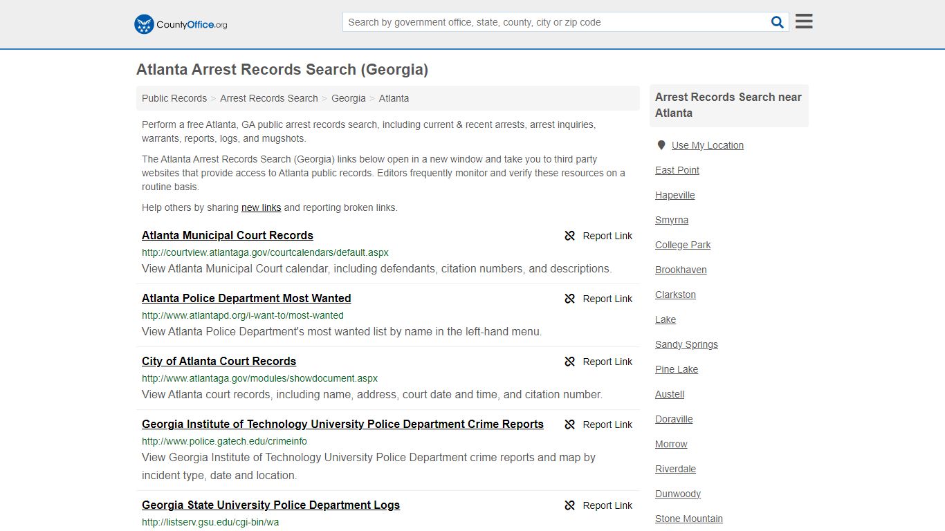 Arrest Records Search - Atlanta, GA (Arrests & Mugshots) - County Office
